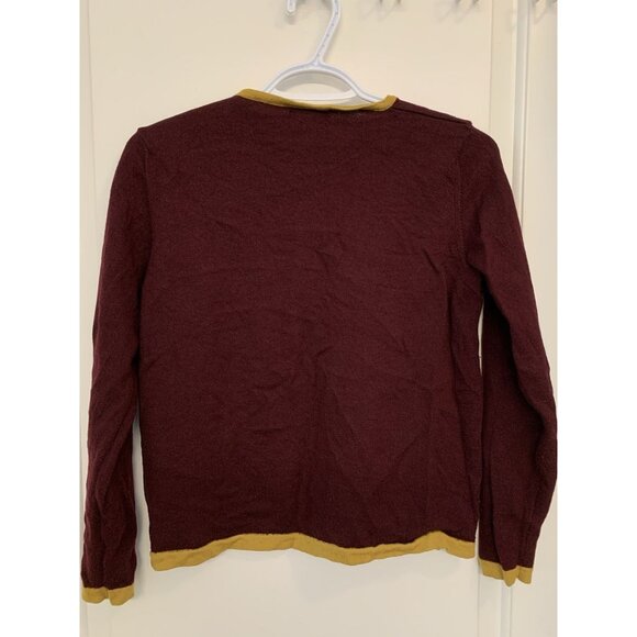 Bartolini Merino Wool Sweater Kids XL Made In Italy Burgundy Wine Red Mustard - Picture 2 of 8